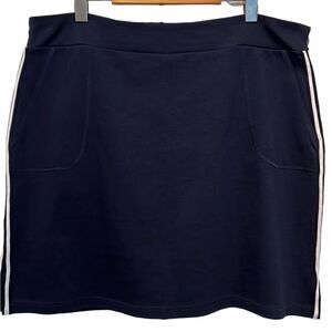 Orly Navy Cotton Skort Size L NWT‎